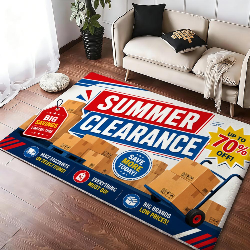 Home Textiles Sale - Summer Clearance Sale Banner Floor Mat