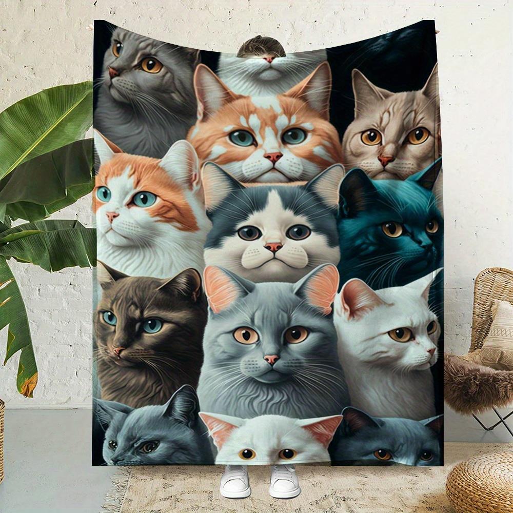 Cute cartoon cat face pattern  - Home Textiles Face Towel ulasan dan harga