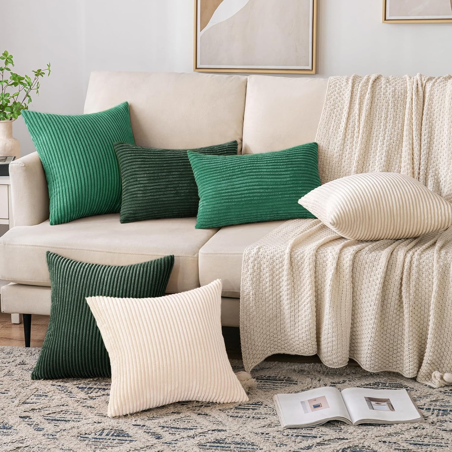 Throw Pillow Covers Corduroy D - Pillow Insert 18X18 ulasan dan harga
