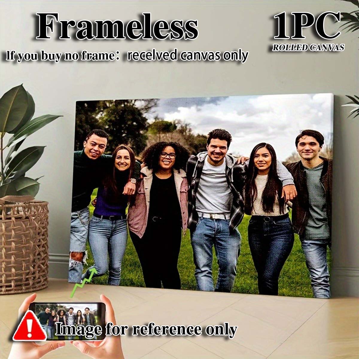 Custom 2D Photo Canvas Wall Ar - Home Textiles & Decorations ulasan dan harga