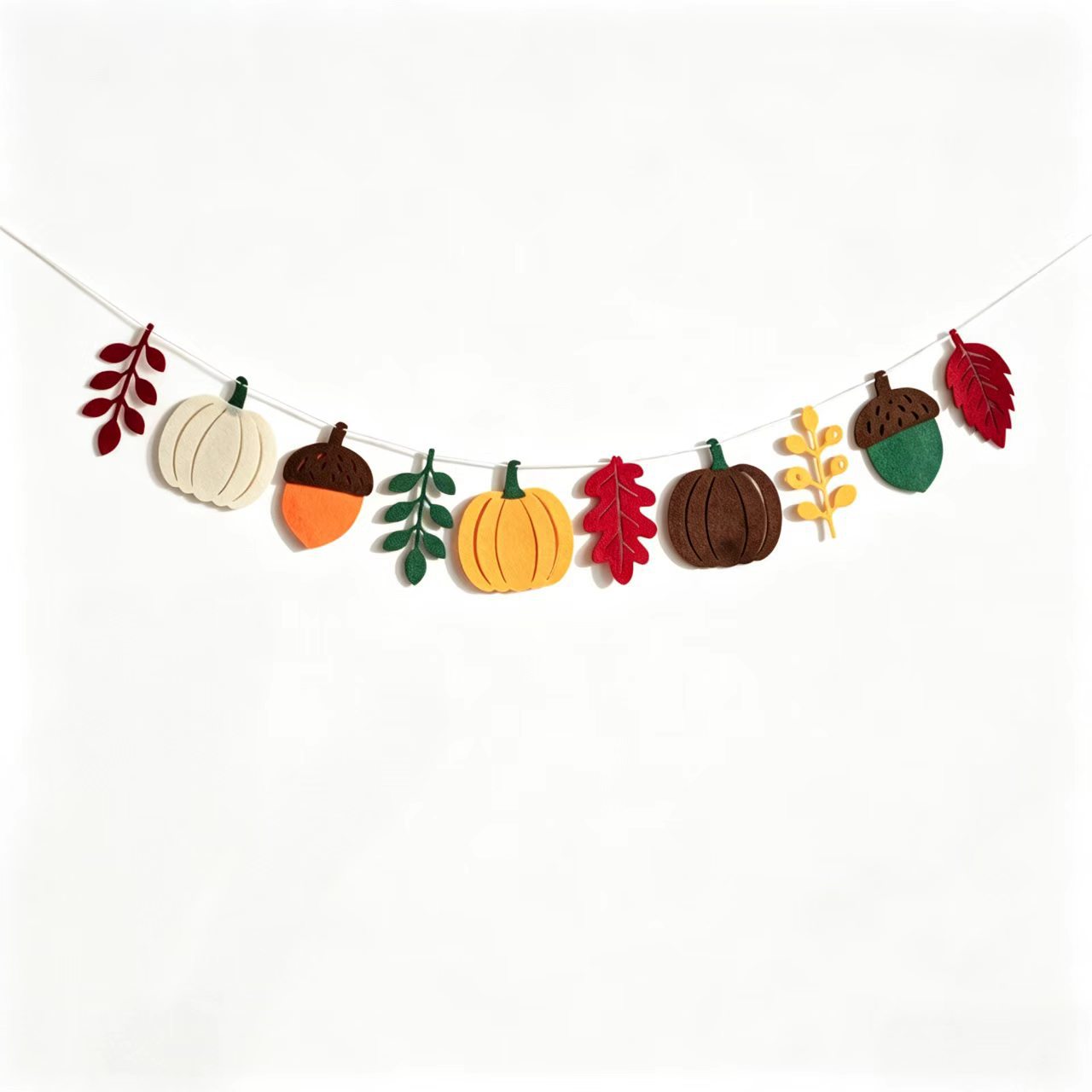 Autumn Pumpkin Leaves Flag Har - Home Textiles & Decorations ulasan dan harga