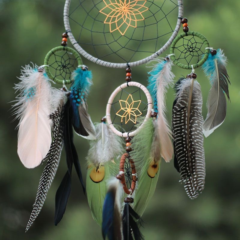 Vintage Multi-Circle Feather D - Home Textiles & Decorations ulasan dan harga