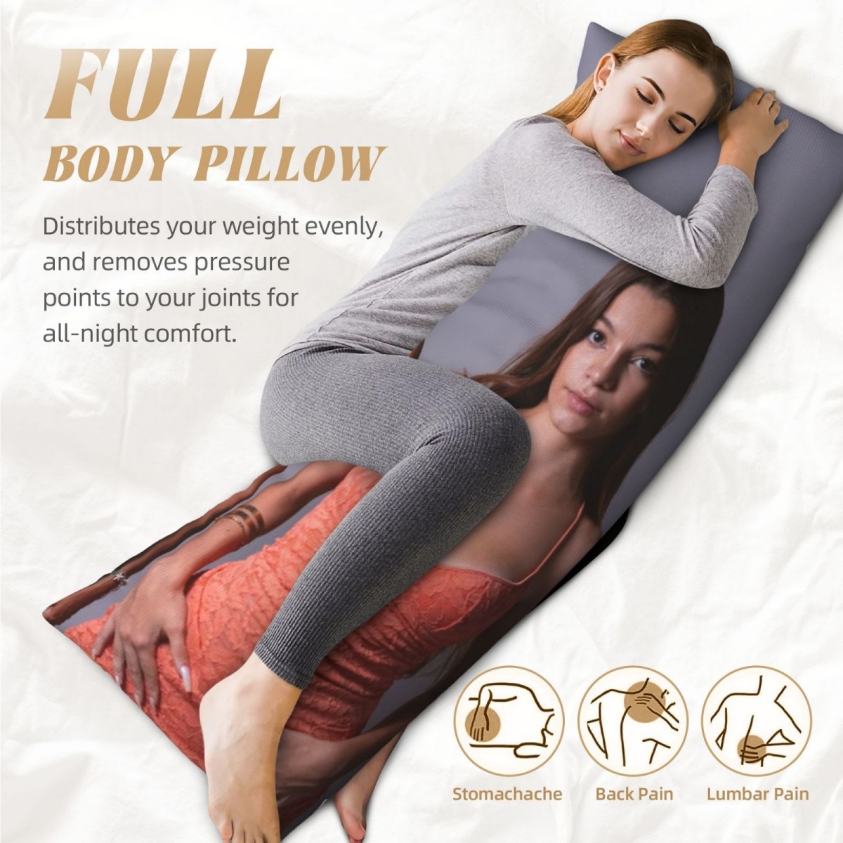 1 Custom Photo Body Pillowcase - Home Textiles & Decorations ulasan dan harga